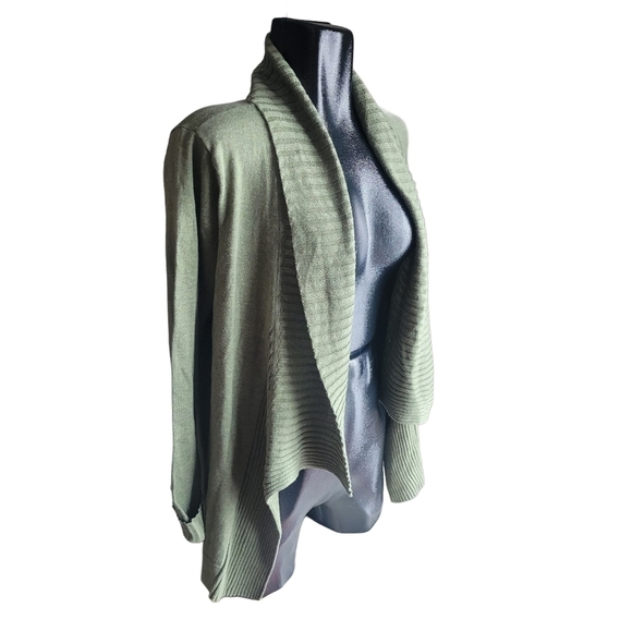 Denver Hayes Olive Green Open Cardigan M - Picture 3 of 7